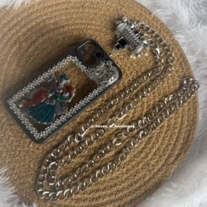 Radha Krishna Silver Chain Case