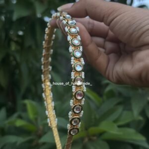 Handcrafted Kundan Pearl Bridal Headband