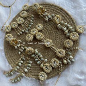 Handmade Pearl & Shell Bridal Jewelry Set