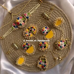 Yellow Multicolor Pearl Jewelry Set