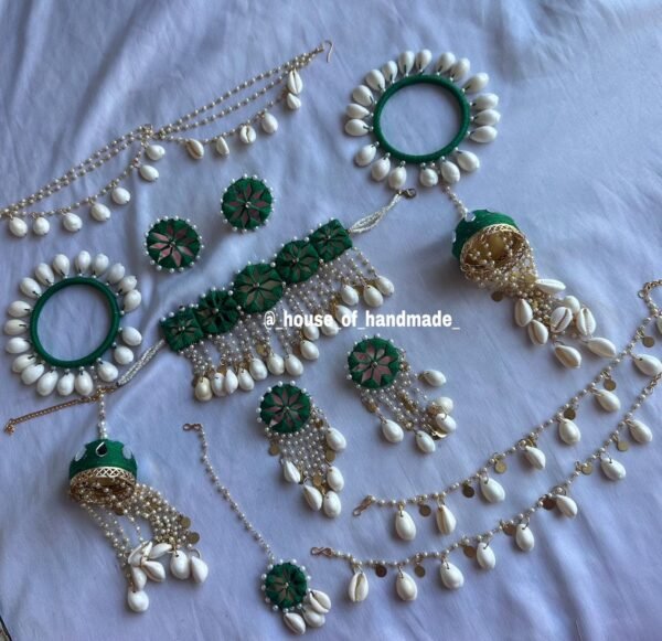 Green Shell Pearl Jewelry Set