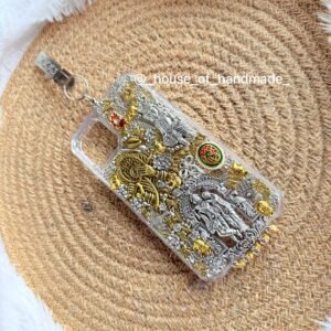Handmade Temple-Inspired Silver Ethnic Phone Case