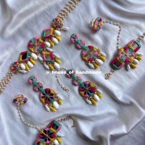 Handmade Vibrant Multicolor Haldi Bridal Jewelry Set