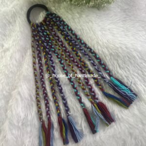 Handmade Multicolor Braided Hair Strings | Boho Yarn Extensions