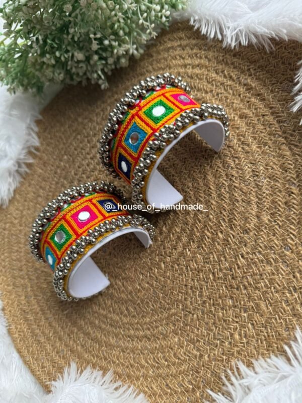 Vibrant Mirror Work Handcuffs – Ethnic Fashion
