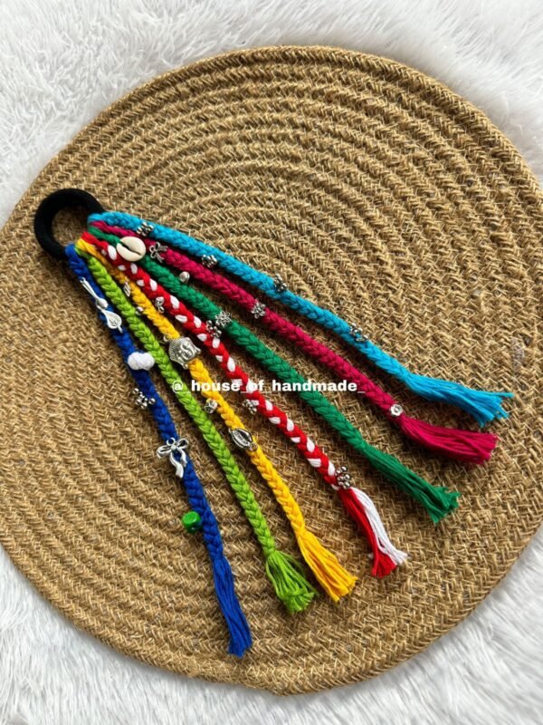 Handmade Multicolor Hair String with Charms & Shells