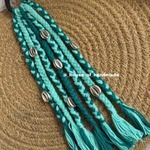 Rama green & sea green boho string with oxidise shell