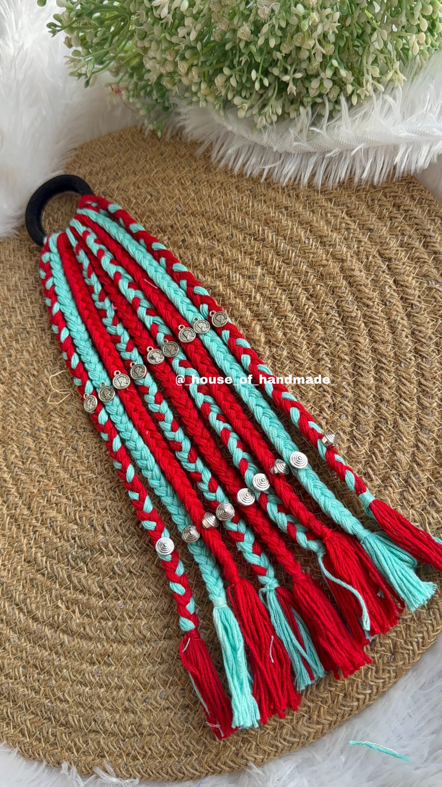 F786F254 8FBB 47C8 864F 11C478F7DF9F scaled Red & sea green boho string with oxidise charms Red & sea green boho string with oxidise charms