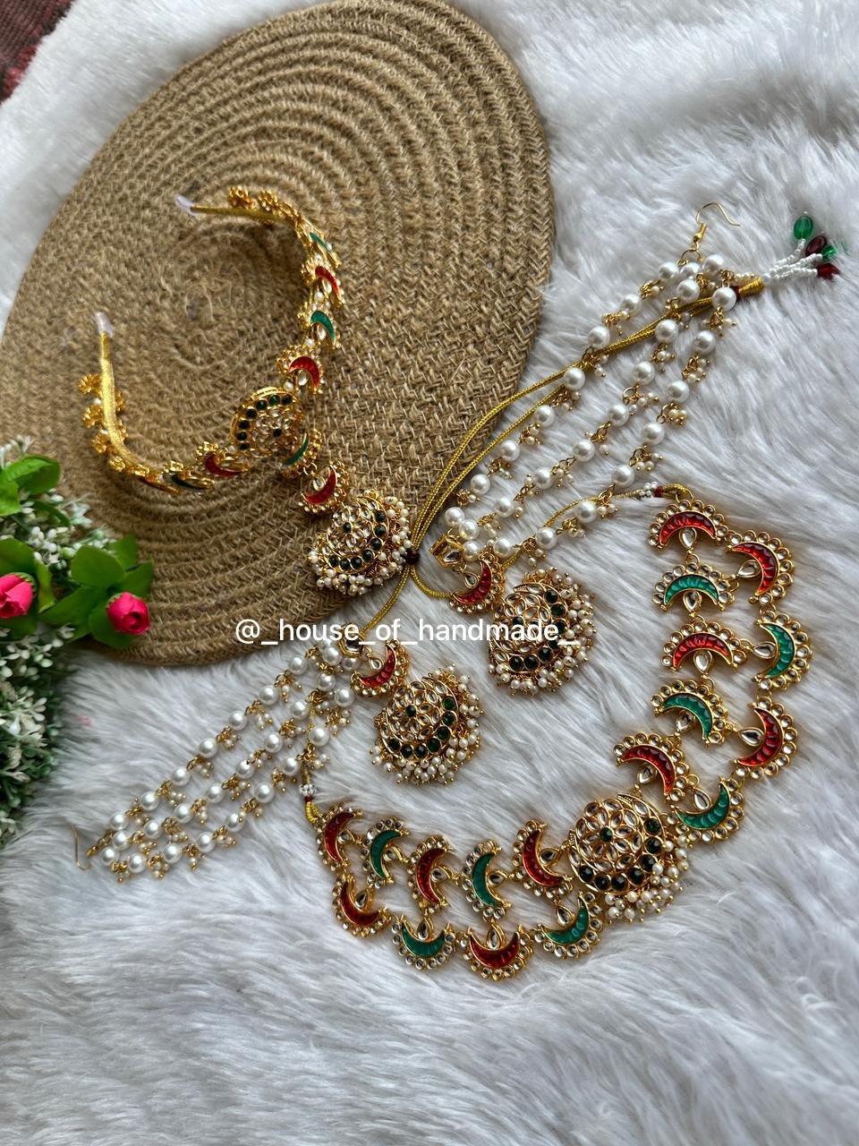WhatsApp Image 2025 09 05 at 10.01.19 PM Bridal Kundan & Pearl Jewelry Set with Headband | Multicolor Traditional Indian Set Bridal Kundan & Pearl Jewelry Set with Headband | Multicolor Traditional Indian Set