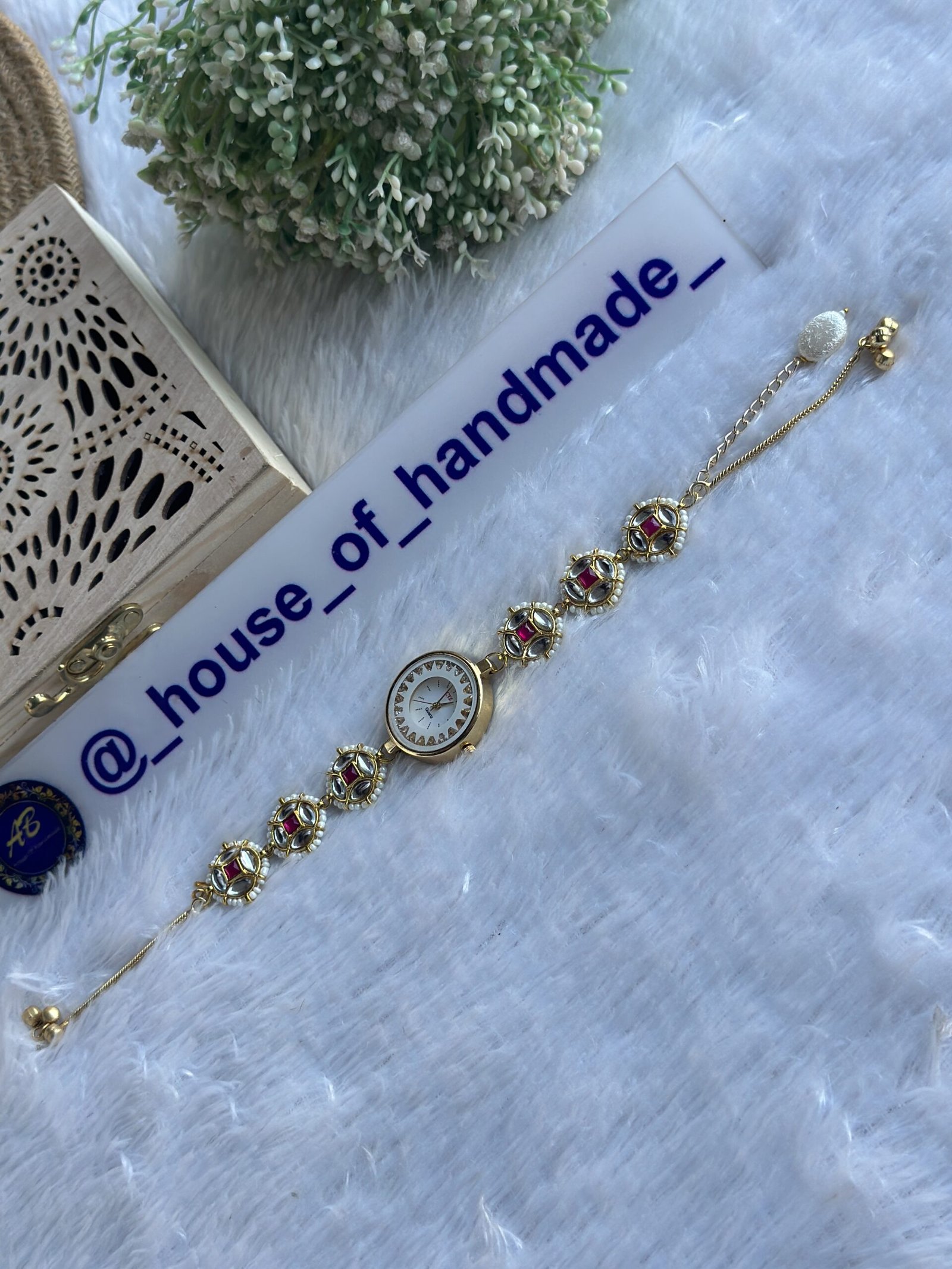 552FCB4C 47CB 46EE 8017 F479B4E690A4 scaled Kashmiri watch with pink pearlish kundan Kashmiri watch with pink pearlish kundan