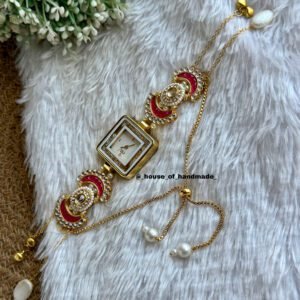 Pink moon Kashmiri watch with hanging