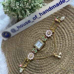 Pista & baby pink enthanic watch with hanging