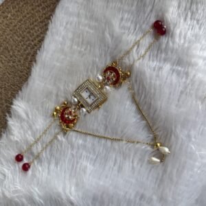 Red moon with square diomond dial